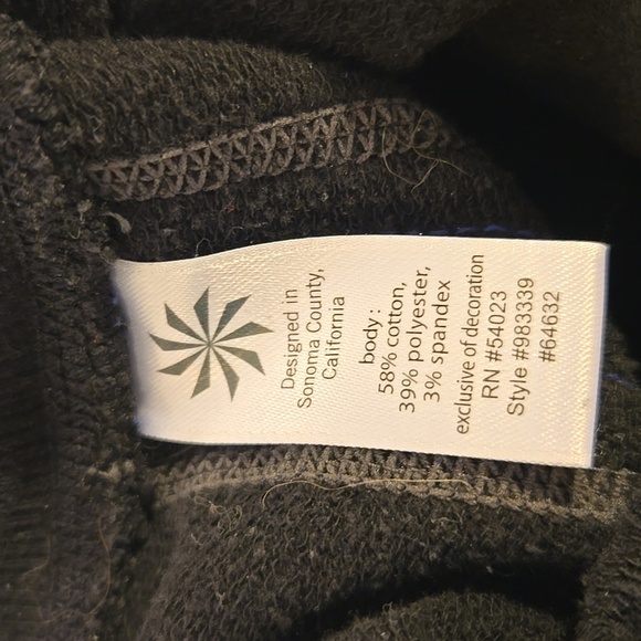 Athleta Black With Blue Stripes Down Side Of The Pants - Picture 6 of 6